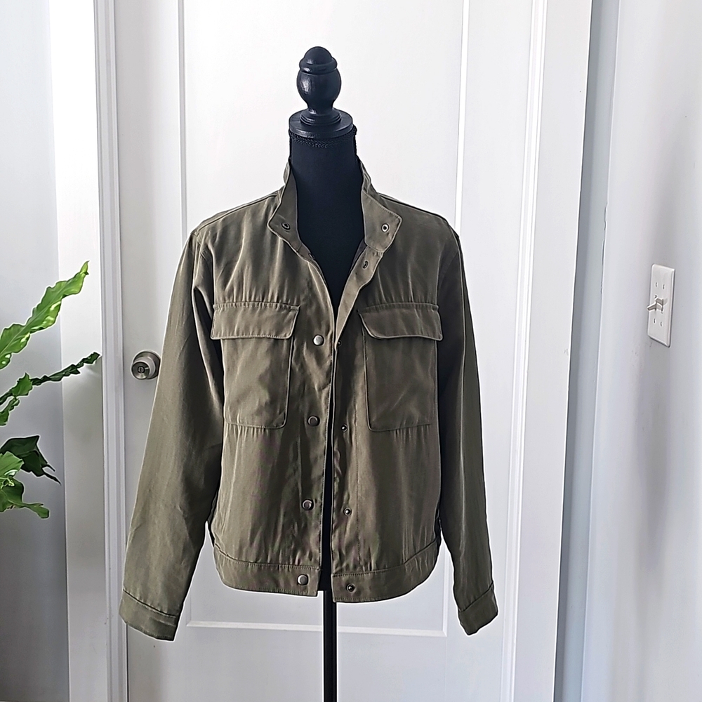 Old Navy lined olive light jacket (1)